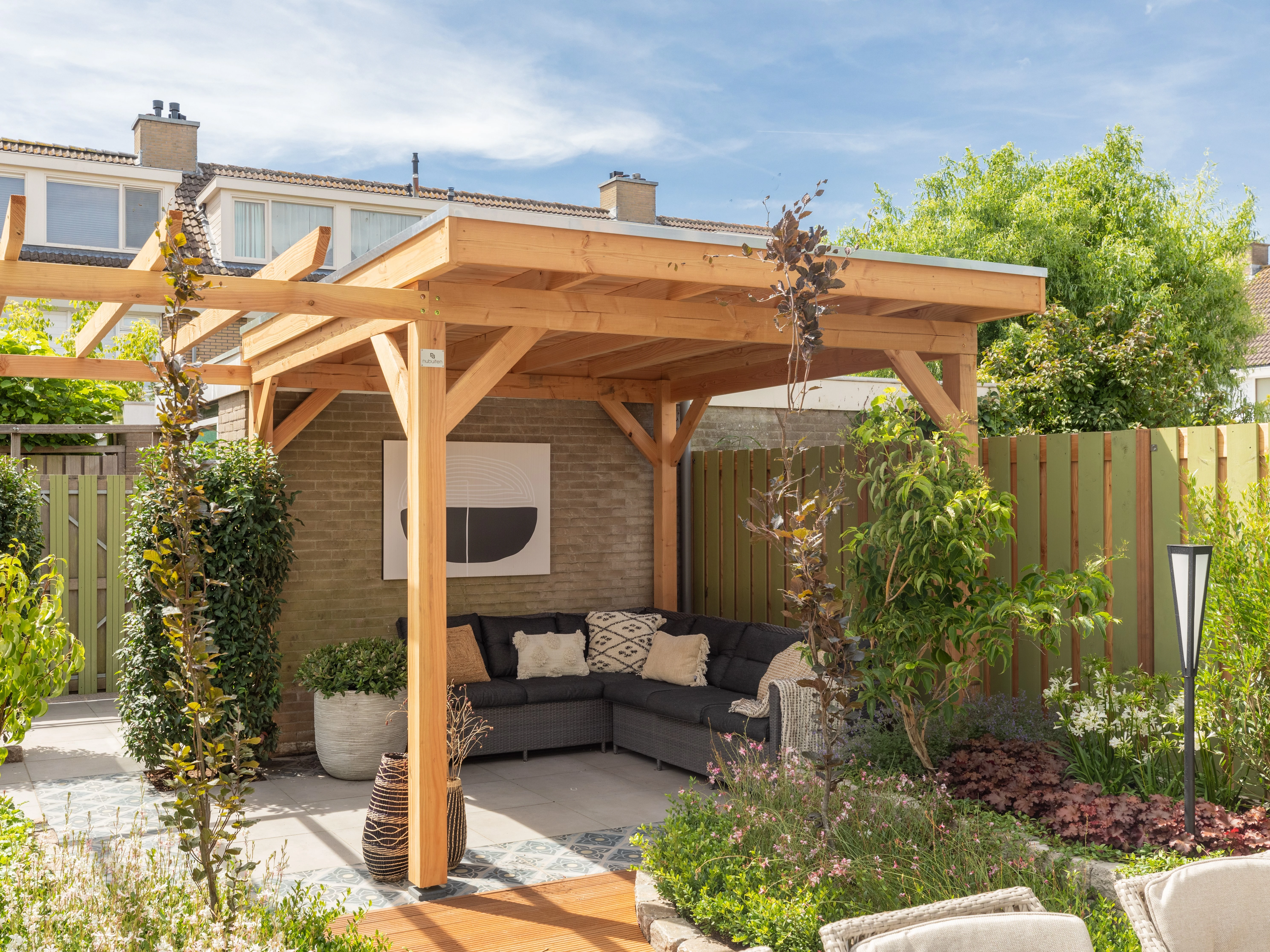 Douglas overkapping, 750 x 400, met achterwand en twee zijwanden, Westwood Comfort - Afbeelding 2